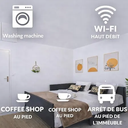 Cozy In , Free Wifi ,coffe Shops Downstairs Apartamento *